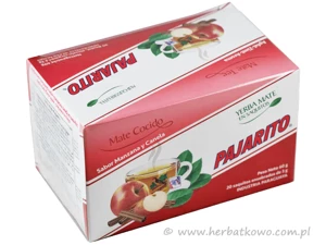 Yerba Mate Pajarito jabłko cynamon w saszetkach 20 x 3g